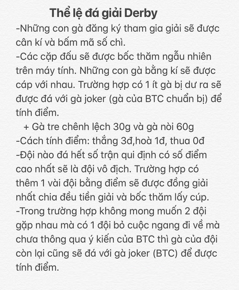 Giải đá gà  29/6