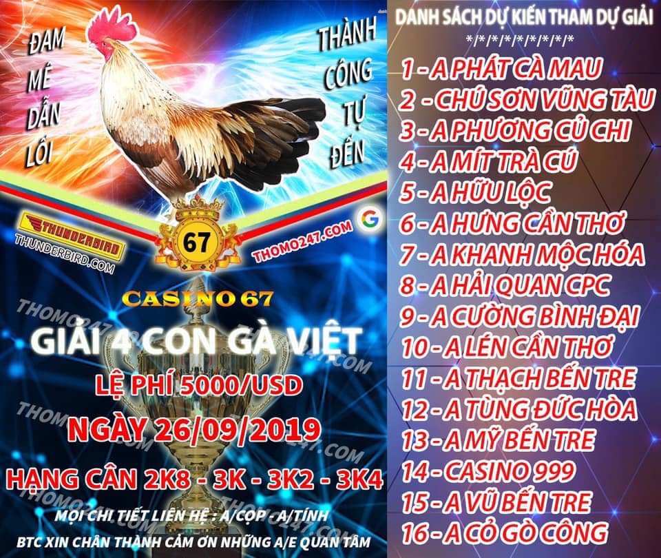  giải đá gà ngày 26/9